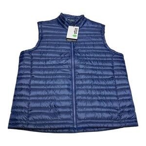 Stio Pinion Down Vest Men's Size XL Navy Blue Mountain Shadow 800 Fill Full Zip
